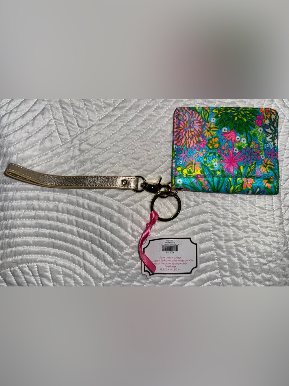 NWT Lilly Pulitzer “Walking on Sunshine” Snap ID Card Case 4.25”w x 3.5”h - Picture 2 of 7